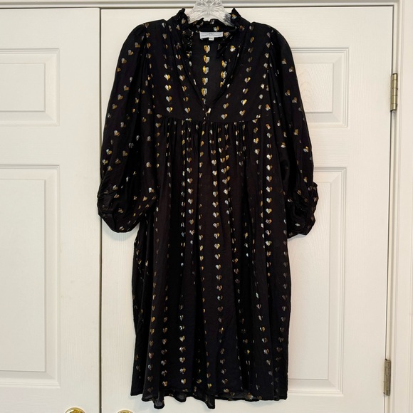 Never A Wallflower Black Heart of Gold High Neck Dress XXL - Picture 3 of 13